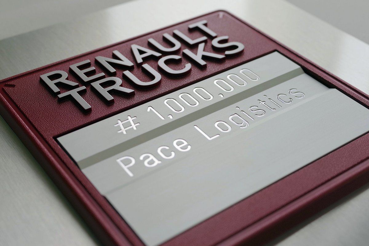Renault Trucks 1,000,00th Vehicle plaque.