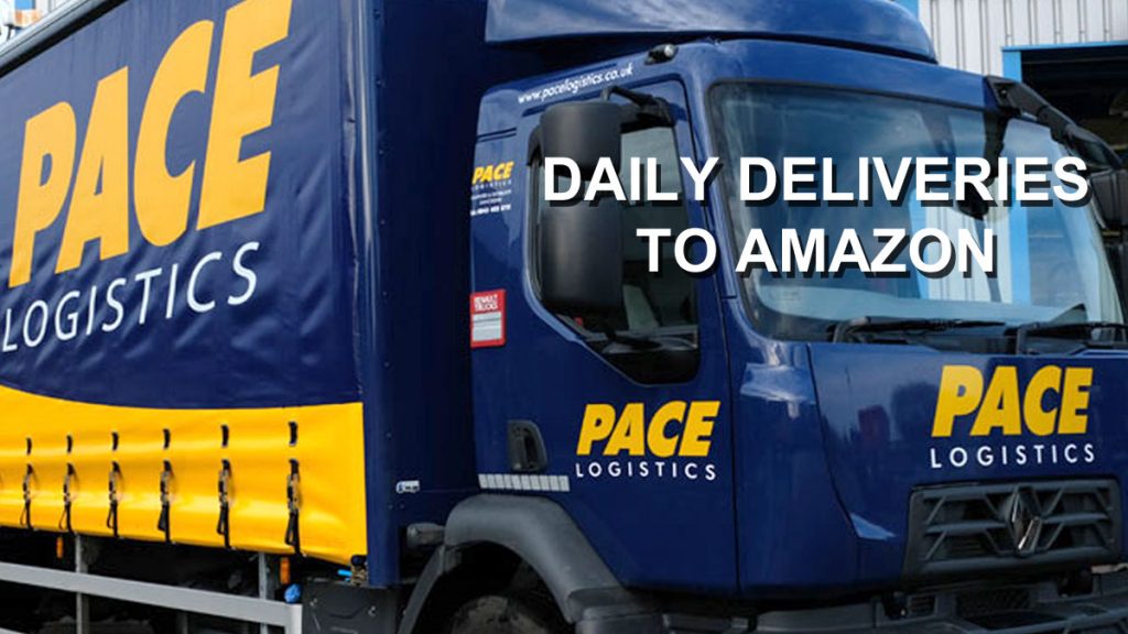 Daily pallet deliveries to Amazon UK by Pace Logistics